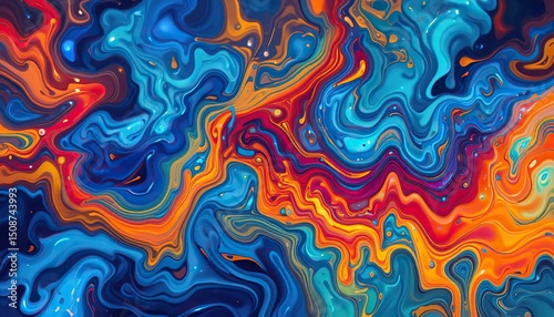 Wallpaper Mural Abstract colorful seamless wave pattern illustration Torontodigital.ca
