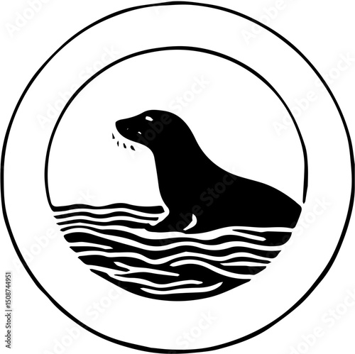 seal in the water