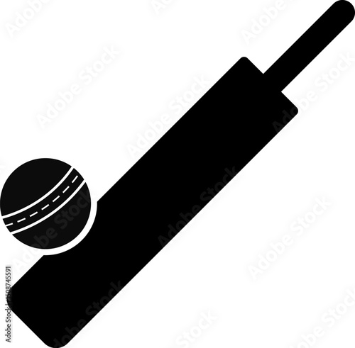 Cricket bat ball icon. Sports concept. equipment for playing cricket. agricultural field.  sport of Cricket
