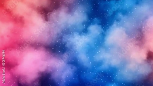 Looping Magical Glitter Dust on Pink and Blue Pastel Background – Dreamy Fantasy Fog Animation