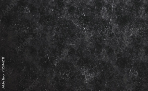 Dark textured surface with subtle scratches and discoloration, exhibiting a worn and aged appearance.  The overall tone is dark grey with hints of lighter grey speckles