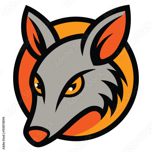 Armadillo head mascot logo vector art