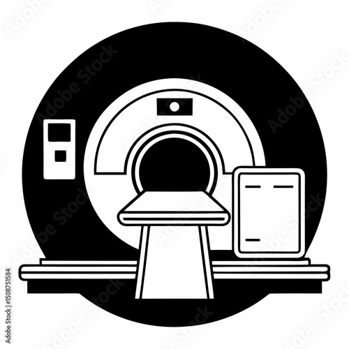 black and white kitchen icon