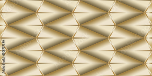 The repetition of zigzag lines and the play of brown gold colors creates a dynamic effect that gives an elegant and expensive impression.
