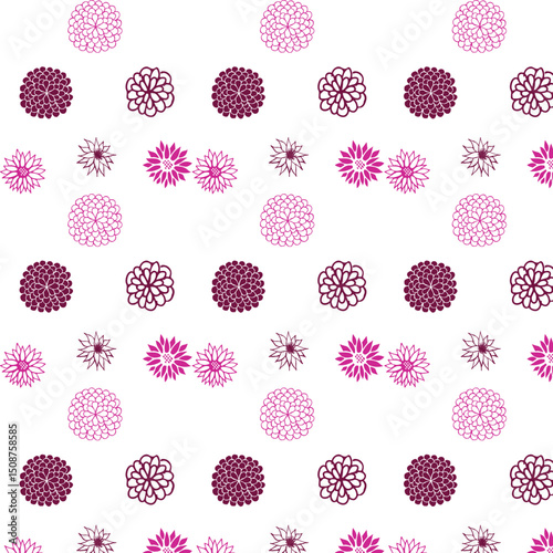 Hand drawn cute flowers, seamless patterns with floral for fabric, textiles, clothing, wall art, wallpaper, cover, banner, poster, interior decor, natural backgrounds.