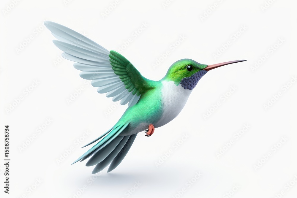 Fototapeta premium Hummingbird animal flying beak.