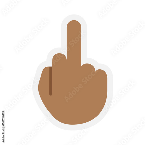 Middle Finger Dark Skin