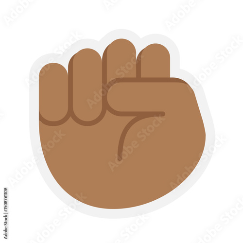 Raised Fist Dark Skin
