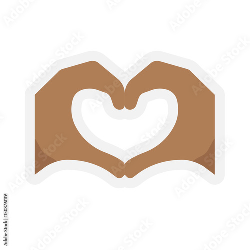 Heart Hands Dark Skin