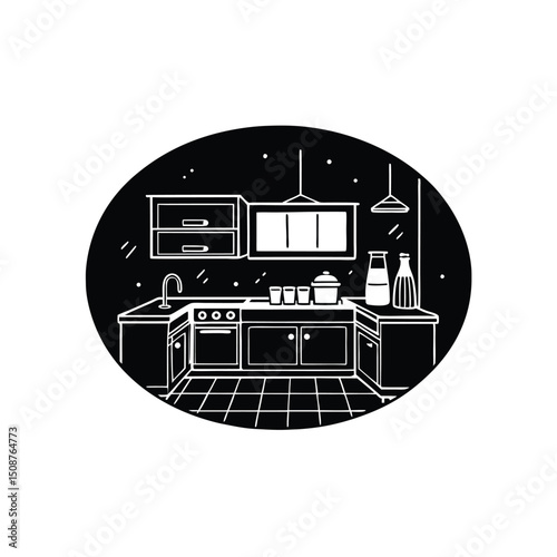 Vector computer icon with transport and business symbols for web design