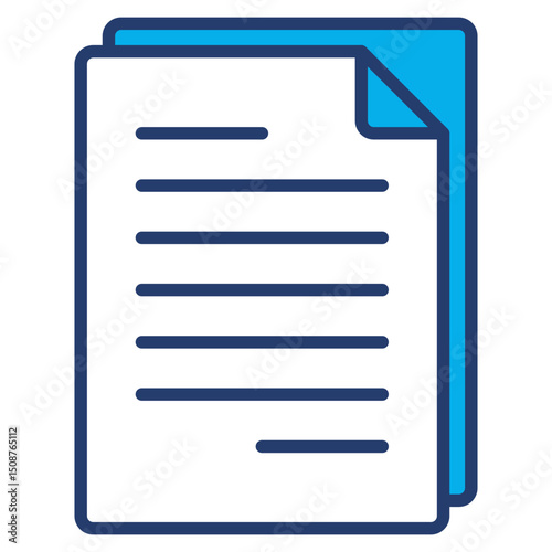 Files outline blue color icon