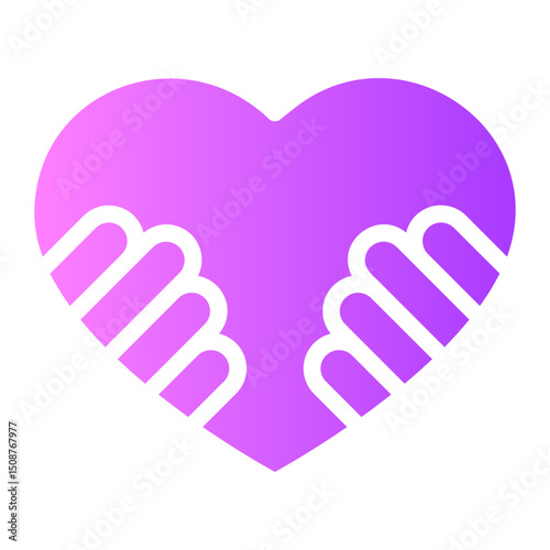 hand heart gradient icon