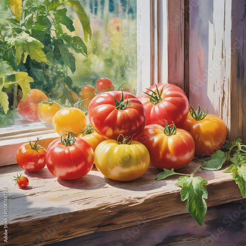 fresh vegetables on wooden table