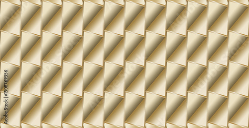 parallelogram geometric plane arrangement, with golden brown gradient color