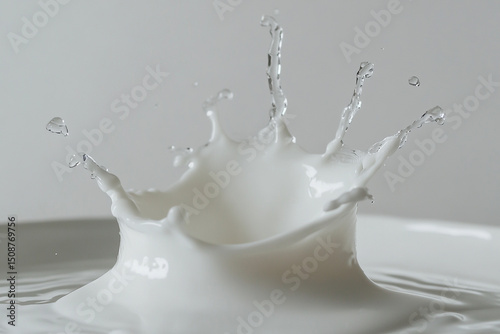 White background with water splash used for poster