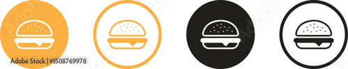 Hamburger Line Icon. Editable Stroke. Pixel Perfect. For Mobile and Web.