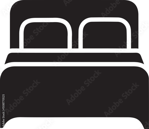 Beautiful soft bed on a white background