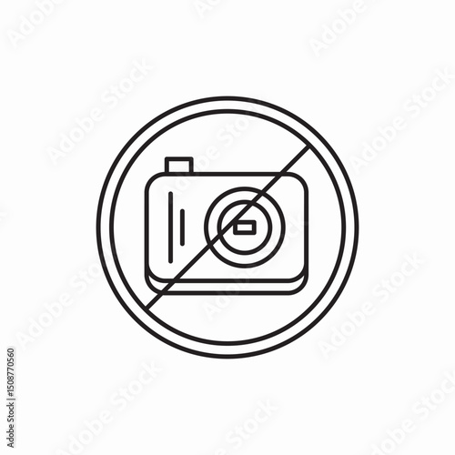 No camera photography allowed icon vector sign