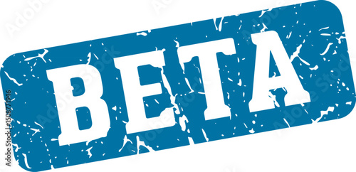 beta rectangular sign. beta stamp