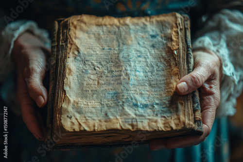 Woman gripping an old