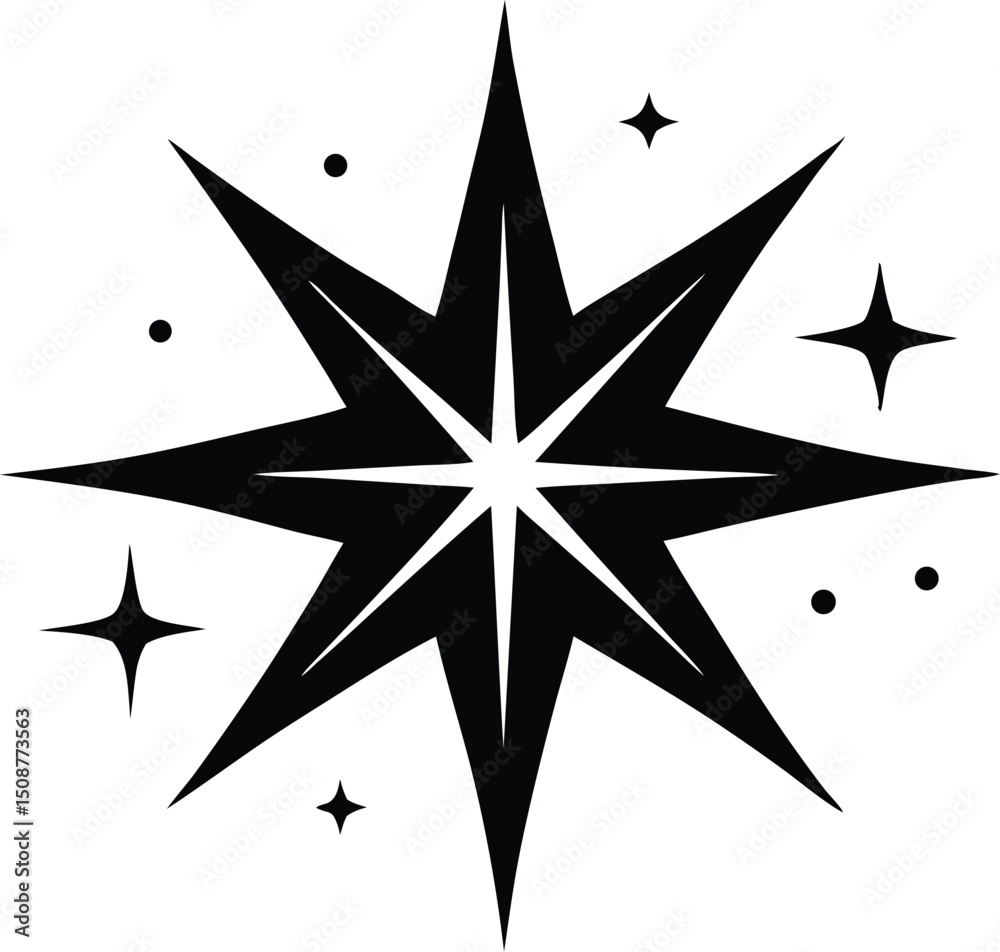 Fototapeta premium black and white compass