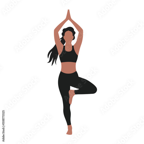 young woman doing yoga exercise