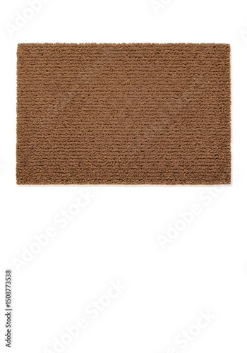 A light brown, textured bath mat