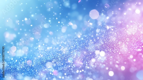 Glittering white and light purple diamonds scattered on a light blue background with bright sparkling effect, creating a luxurious, elegant, and dreamy atmosphere perfect for jewelry, fashion