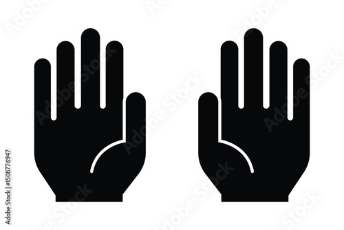 Hand icon set. hand vector icon, palm,click. Raised fist line art vector illustration, clenched fist hand sign,fist up hand symbol clip art image,Hand fist black silhouette vector perfect for powerful