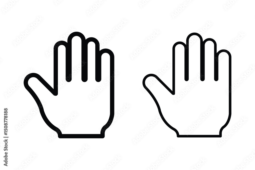 Obraz premium Raised hand with clenched fist icon. Fist raised up strong arm line icon, fist up power Concept of protest, rebel, political demands, revolution, unity, cooperation, lives matter. Raised hand icon. 