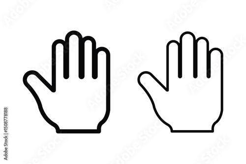 Raised hand with clenched fist icon. Fist raised up strong arm line icon, fist up power Concept of protest, rebel, political demands, revolution, unity, cooperation, lives matter. Raised hand icon. 