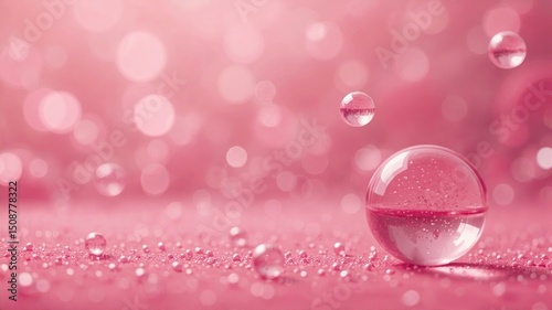pink water drops