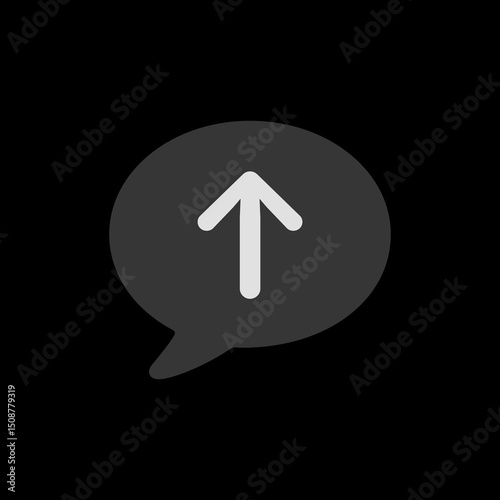 Filled Message Up Arrow