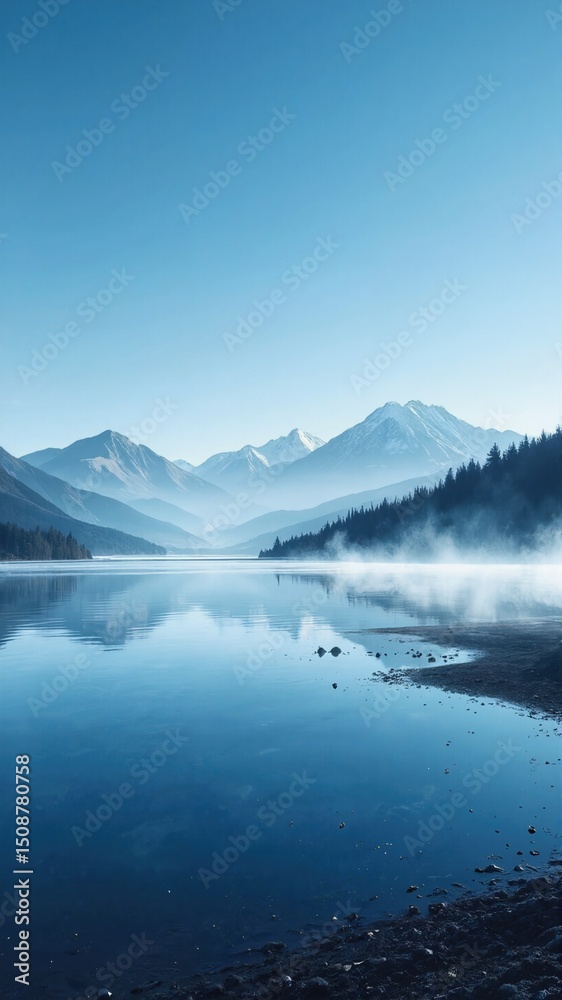 Fototapeta premium lake and mountains