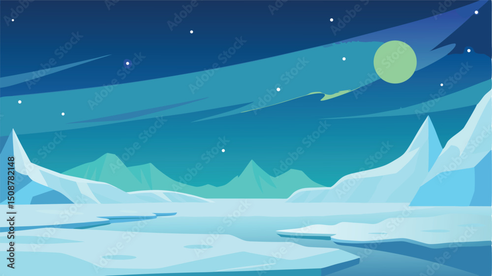 Fototapeta premium sunset beach with gentle waves and palm trees