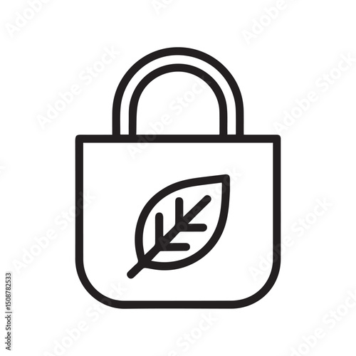 vector lock icon with leaf