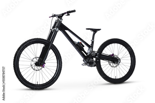 Mountain  Bicycle isolated on PNG Transparent Background .Cut-Out Clipping Path With Adobe Photoshop Pen Tool 