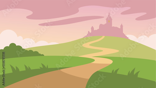 tranquil mountain river with morning mist and rocks