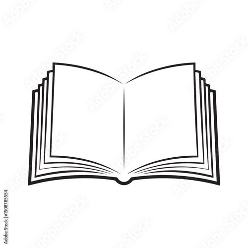 open book vector illustration