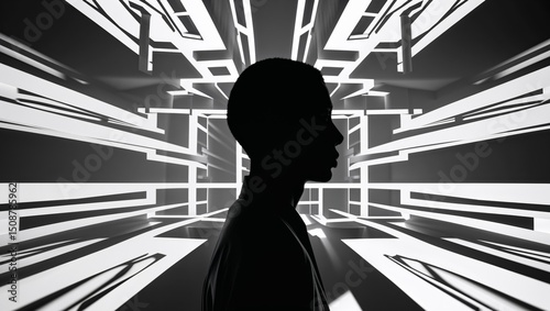 a unseen through the labyrinth of light photo