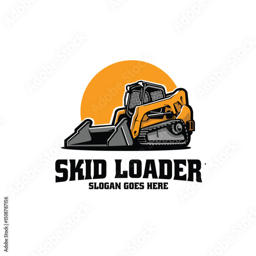 Skid Steer Loader Company Logo Vector Illustration Design Isolated