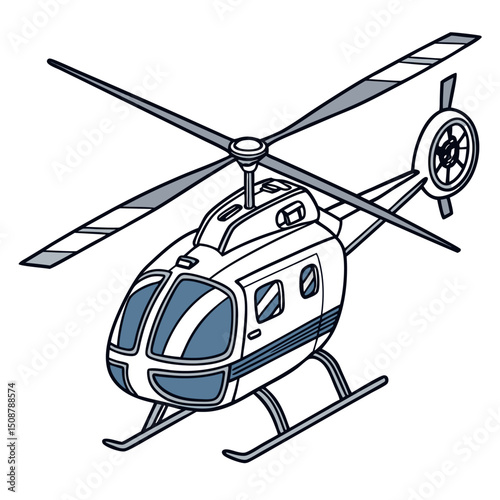 Helicopter Illustration Aerial Vehicle Design