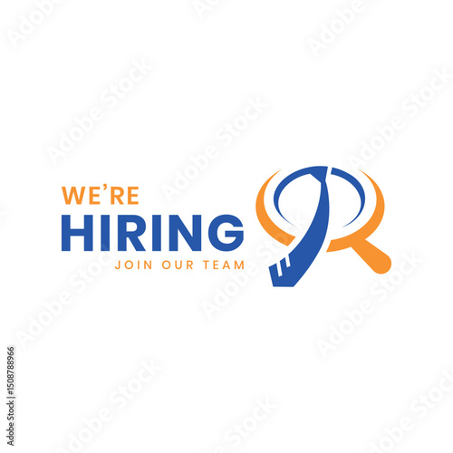 We are Hiring Creative logo sign mark design for social media poster design HR agency