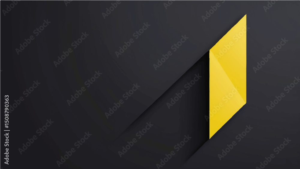 Fototapeta premium abstract dark lemon color vector abstract geometrical shape modern background