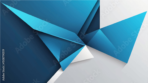 Blue vector abstract geometrical shape modern background


