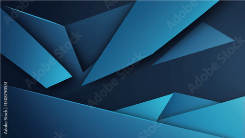 Blue vector abstract geometrical shape modern background



