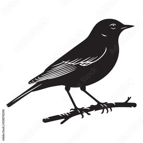 Simple Elegance Lark silhouette – Lark illustration – Minimalist Lark vector – Bird silhouette – Bird vector


