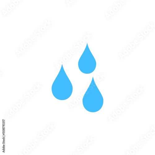 Water drop icon logo flat vector design