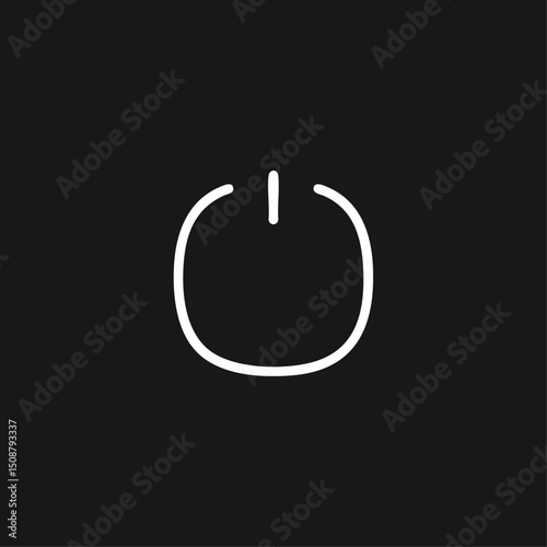 Power icon logo flat vector design