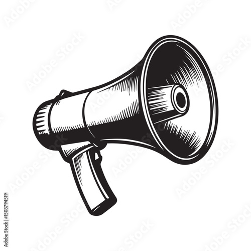 megaphone on white background